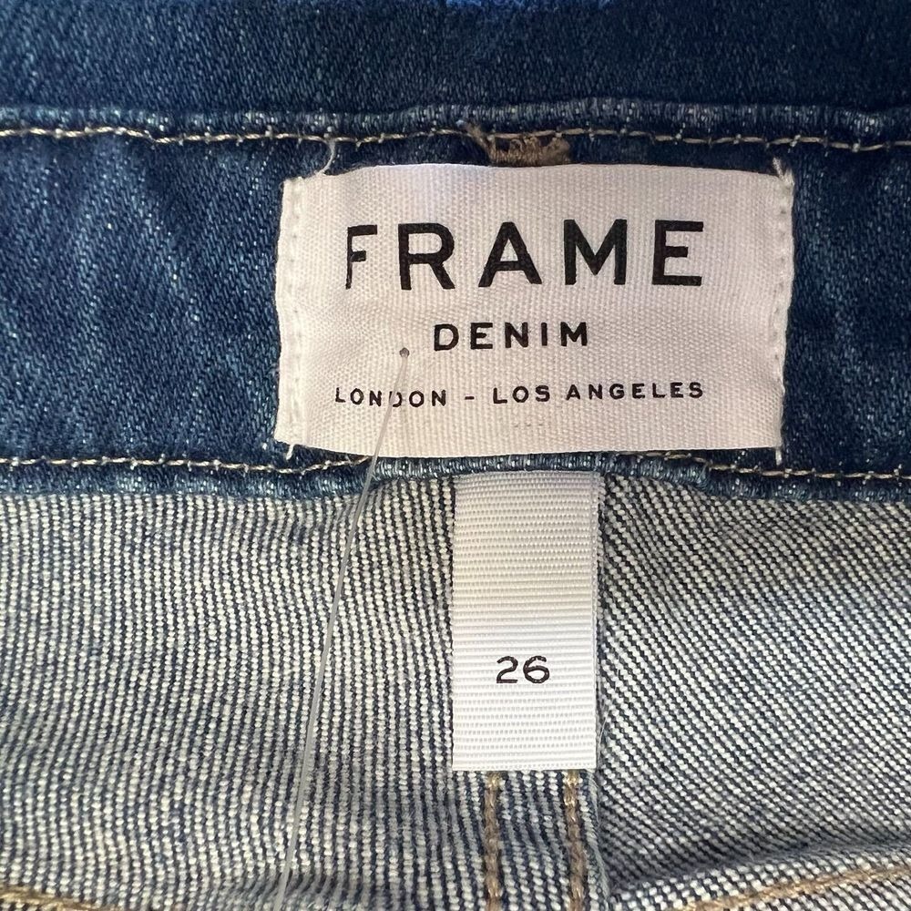 Frame Le High Straight Stallis Jeans Womens 26 Dark Blue High Rise NWT‎ - Picture 7 of 10